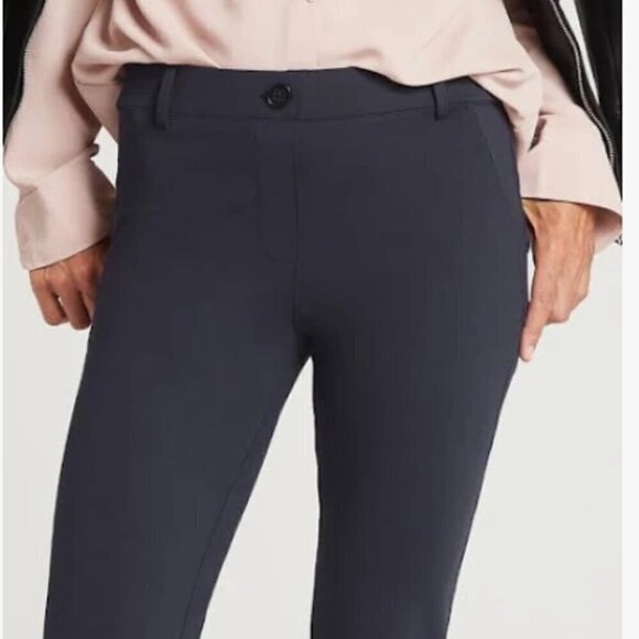 Betabrand Large Petite Short Pants Navy Blue Skinny Two Pocket Dressy Stretch - Picture 2 of 15